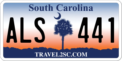 SC license plate ALS441