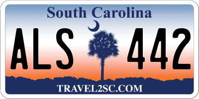 SC license plate ALS442