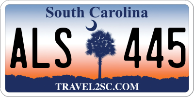SC license plate ALS445