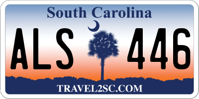 SC license plate ALS446