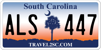 SC license plate ALS447