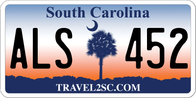 SC license plate ALS452