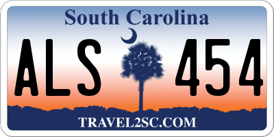 SC license plate ALS454