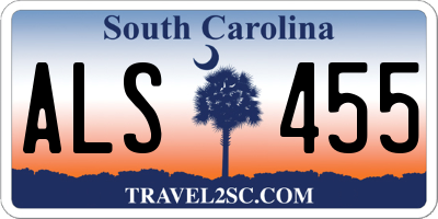 SC license plate ALS455