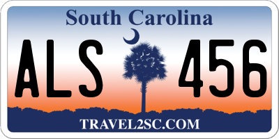 SC license plate ALS456