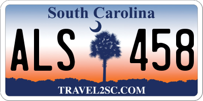 SC license plate ALS458