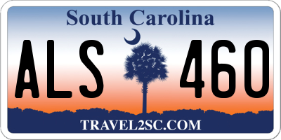 SC license plate ALS460