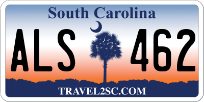 SC license plate ALS462