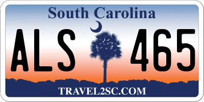 SC license plate ALS465