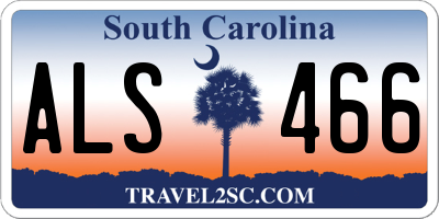 SC license plate ALS466