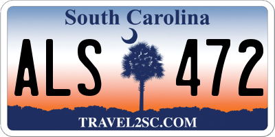 SC license plate ALS472