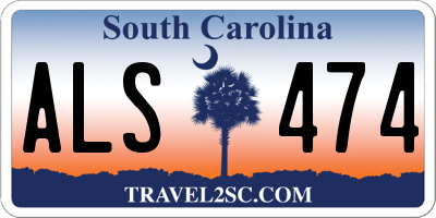 SC license plate ALS474