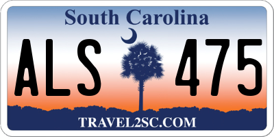 SC license plate ALS475