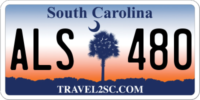 SC license plate ALS480