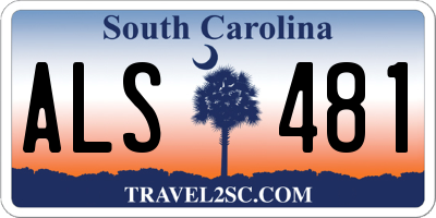 SC license plate ALS481