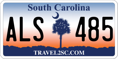 SC license plate ALS485