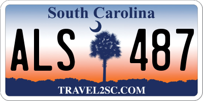 SC license plate ALS487
