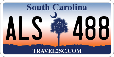 SC license plate ALS488