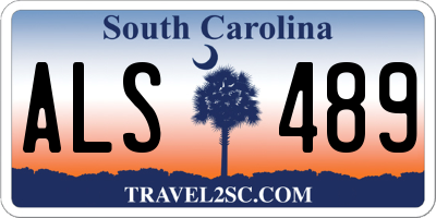 SC license plate ALS489