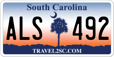 SC license plate ALS492