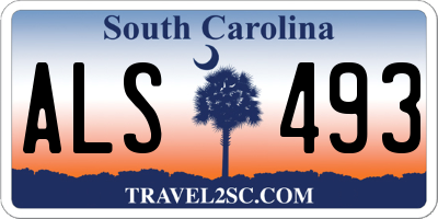 SC license plate ALS493