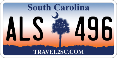 SC license plate ALS496