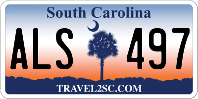 SC license plate ALS497
