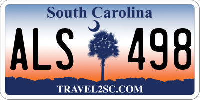 SC license plate ALS498