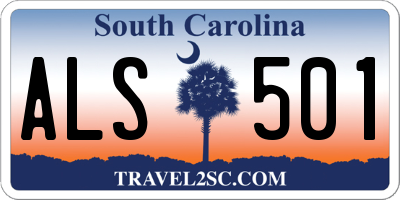 SC license plate ALS501