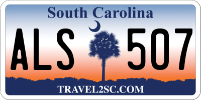 SC license plate ALS507