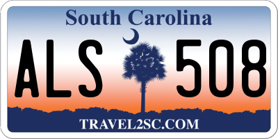 SC license plate ALS508