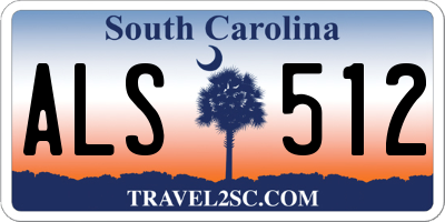 SC license plate ALS512