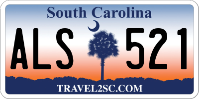 SC license plate ALS521