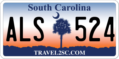SC license plate ALS524