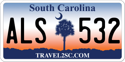 SC license plate ALS532