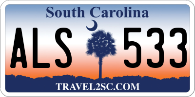 SC license plate ALS533