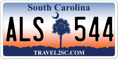 SC license plate ALS544