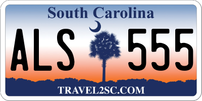 SC license plate ALS555