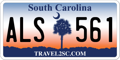SC license plate ALS561