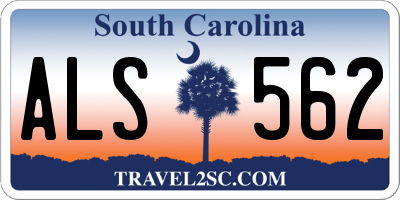 SC license plate ALS562