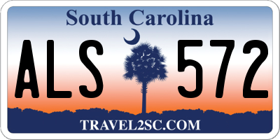 SC license plate ALS572