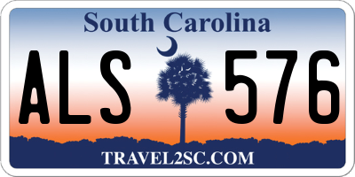 SC license plate ALS576