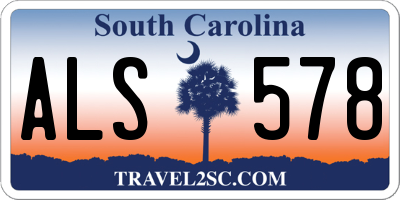 SC license plate ALS578