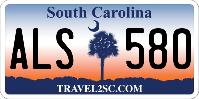 SC license plate ALS580