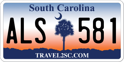 SC license plate ALS581
