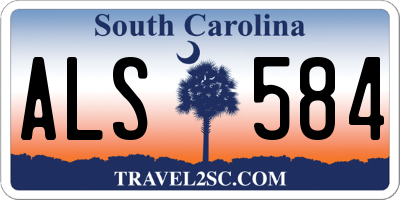 SC license plate ALS584