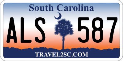 SC license plate ALS587