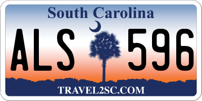 SC license plate ALS596