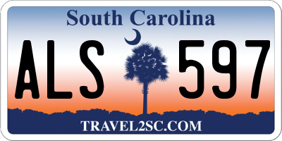 SC license plate ALS597