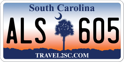 SC license plate ALS605